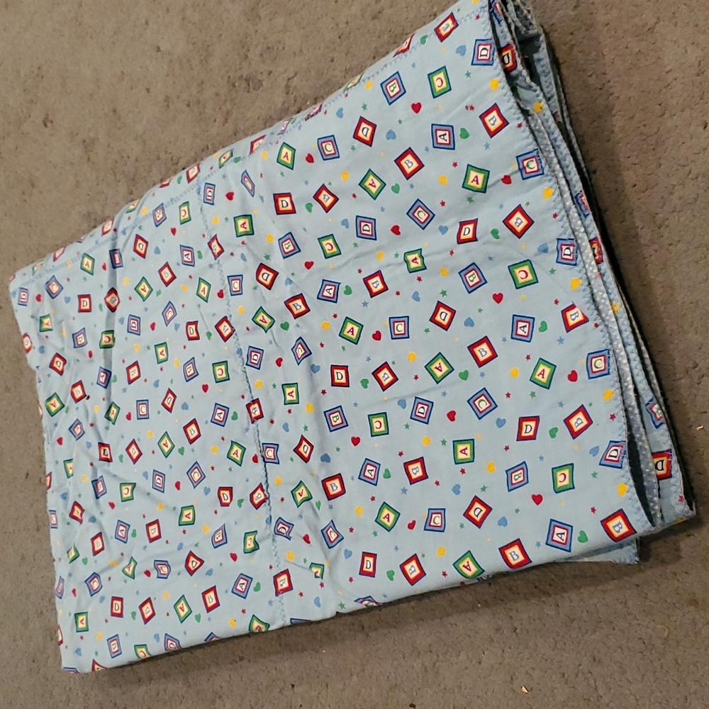 Homemade ABC throw